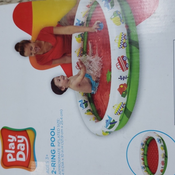 Play Day 2-Ring Inflatable Pool - Picture 2 of 5